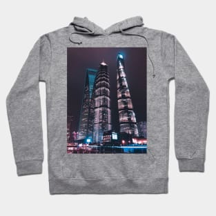 Asian Skyscrapers / Neon City Lights Hoodie